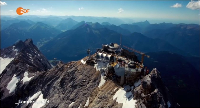 ZDF Doku Laenderspiegel, Luftaufnahmen der Zugspitze